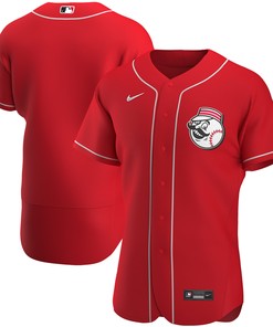 Cincinnati Reds Alternate Authentic Team Logo Jersey Scarlet Mlb