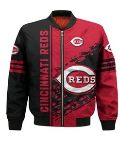 Cincinnati Reds Bomber Jacket Quarter Style - MLB
