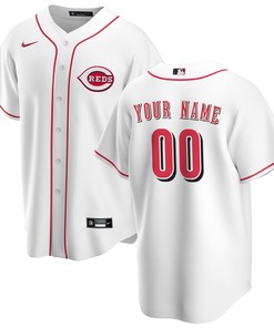 Cincinnati Reds Home Replica Custom Jersey - White Custom Jerseys Mlb Ver 1