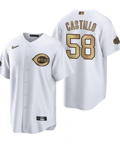Cincinnati Reds Luis Castillo White 2022-23 All-Star Game Jersey