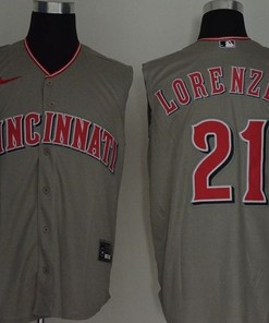 Cincinnati Reds Michael Lorenzen 21 2020 Mlb Grey Jersey