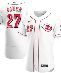 Cincinnati Reds Trevor Bauer #27 2020 Mlb White Jersey