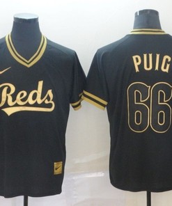 Cincinnati Reds Yasiel Puig #66 2020 Mlb Black Jersey