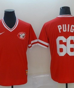 Cincinnati Reds Yasiel Puig #66 2020 Mlb Red Orange Jersey