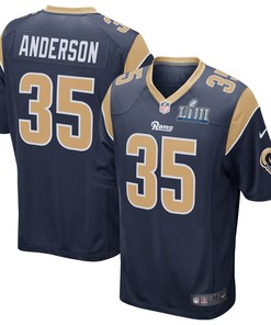 C.j. Anderson Los Angeles Rams Nike Super Bowl Liii Bound Game Jersey - Navy