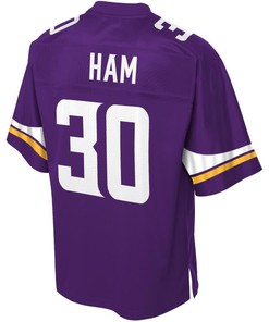 C.j. Ham Minnesota Vikings Nfl Pro Line Team Color Player Jersey - Purple