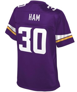 C.j. Ham Minnesota Vikings Nfl Pro Line Womens Team Color Jersey - Purple