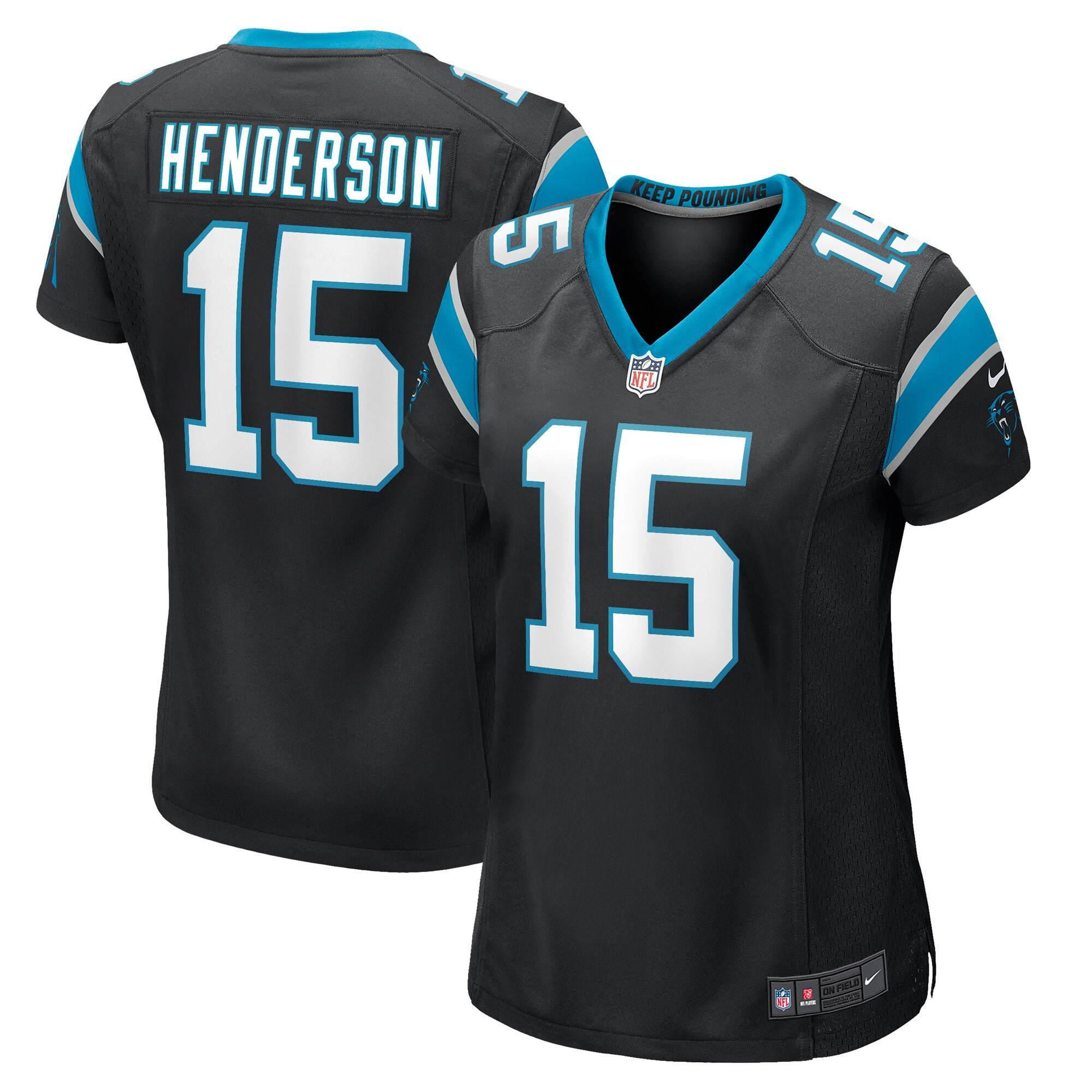 C.j. Henderson Carolina Panthers Womens Game Jersey - Black Nfl