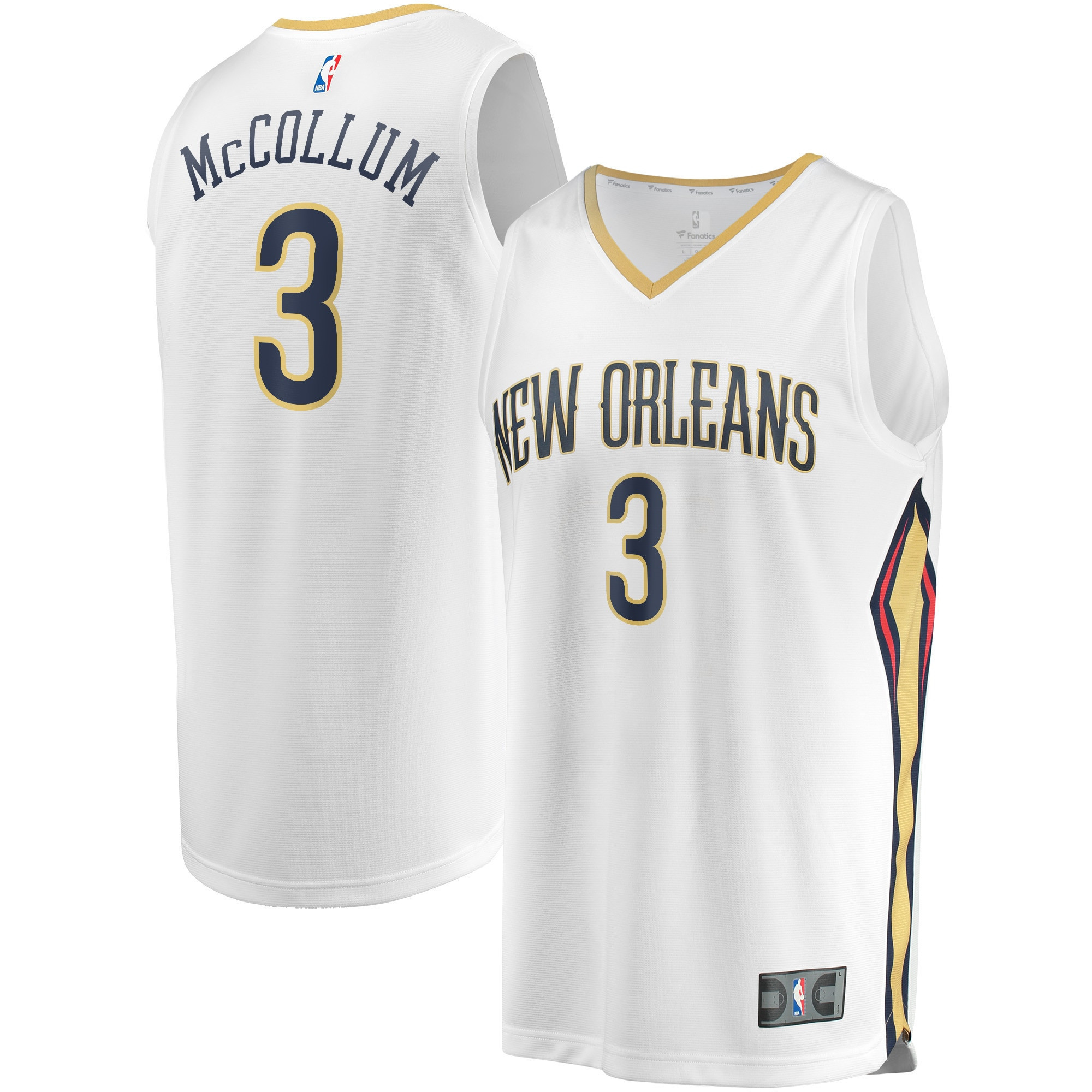 C.j. Mccollum New Orleans Pelicans Fanatics Branded 2021/22 Fast Break Replica Player Jersey White - Association Edition Nba