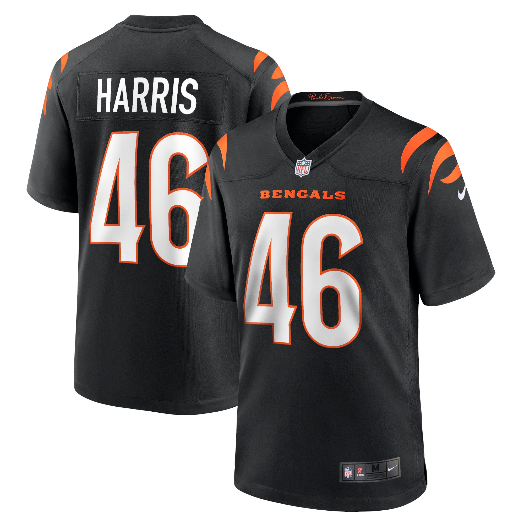 Clark Harris Cincinnati Bengals Game Jersey - Black Nfl