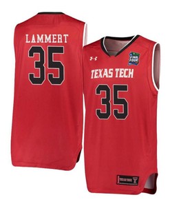 Clark Lammert 35 Texas Tech Red Raiders Basketball Men Jersey - Red
