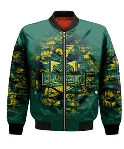 Clarkson Golden Knights Bomber Jacket Camouflage Vintage  - NCAA