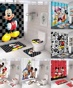 Classic Disney - 3D Mickey Mouse Shower Curtain - Waterproof for Bathroom Decor