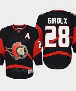Claude Giroux 28 Ottawa Senators 2022 Special Edition 2.0 Retro Youth Jersey Black