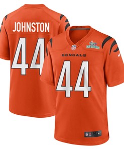 Clay Johnston 44 Cincinnati Bengals Super Bowl LVII Champions Men Alternate Game Jersey - Orange
