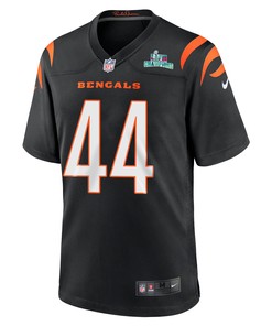 Clay Johnston 44 Cincinnati Bengals Super Bowl LVII Champions Men Game Jersey - Black
