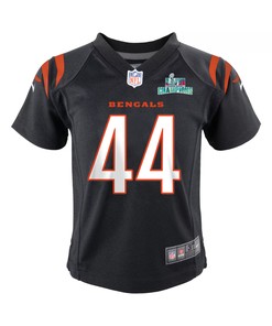 Clay Johnston 44 Cincinnati Bengals Super Bowl LVII Champions Youth Game Jersey - Black