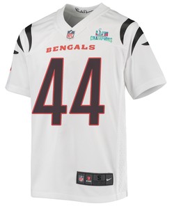 Clay Johnston 44 Cincinnati Bengals Super Bowl LVII Champions Youth Game Jersey - White