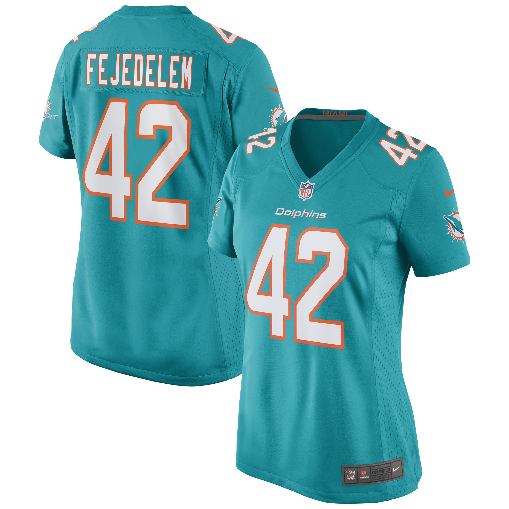 Clayton Fejedelem Miami Dolphins Womens Game Jersey - Aqua Nfl