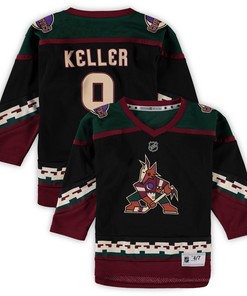 Clayton Keller Arizona Coyotes Preschool Home Replica Player Jersey - Black Nhl