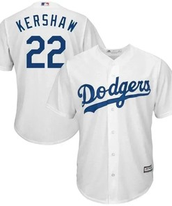 Clayton Kershaw 22 Los Angeles Dodgers Big And Tall Cool Base Player Jersey - White