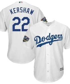 Clayton Kershaw Los Angeles Dodgers 2018 World Series Cool Base Player Jersey - White