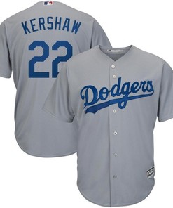 Clayton Kershaw Los Angeles Dodgers Road Official Cool Base Player Jersey - Gray