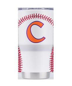 Clemson C White Baseball Tumbler