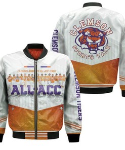Clemson Tigers 2021 NCAA 16 Tigers Named To All-Acc Teams NFL Gift For Clemson Fans Bomber Jacket
