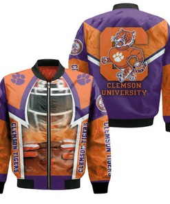 Clemson Tigers 2021 NCAA The Tiger Mascot NFL American Football Gift For Clemson Fans Bomber Jacket