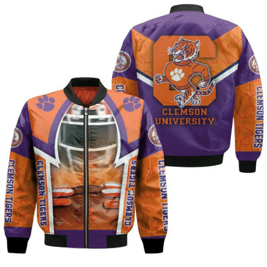 Clemson Tigers 2021 NCAA The Tiger Mascot NFL American Football Gift For Clemson Fans Bomber Jacket