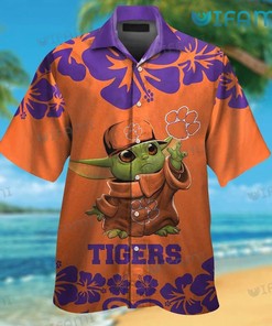 Clemson Tigers Baby Yoda Hawaiian Shirt Clemson Gift