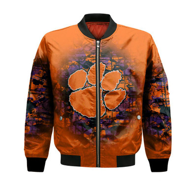 Clemson Tigers Bomber Jacket Camouflage Vintage - NCAA