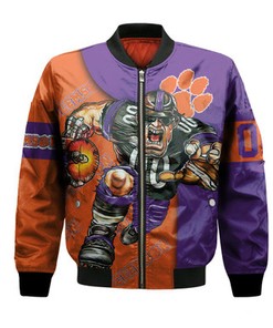 Clemson Tigers Bomber Jacket Football Go On - NCAA
