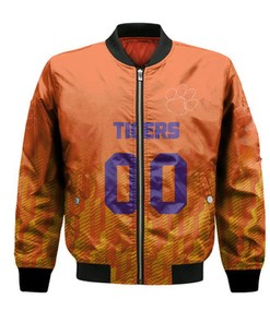 Clemson Tigers Bomber Jacket Logo Sport Ombre  - NCAA