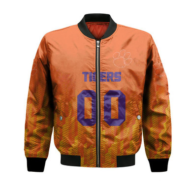 Clemson Tigers Bomber Jacket Logo Sport Ombre - NCAA
