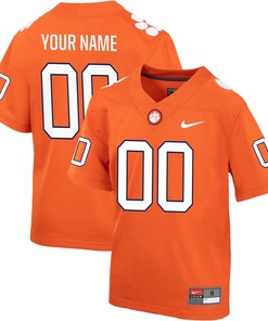 Clemson Tigers Custom Game Jersey - Orange Custom Jerseys Ncaa