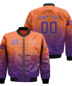 Clemson Tigers Fadded Bomber Jacket - NCAA