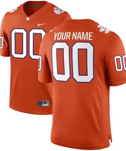 Clemson Tigers Football Custom Game Jersey - Orange Custom Jerseys Ncaa