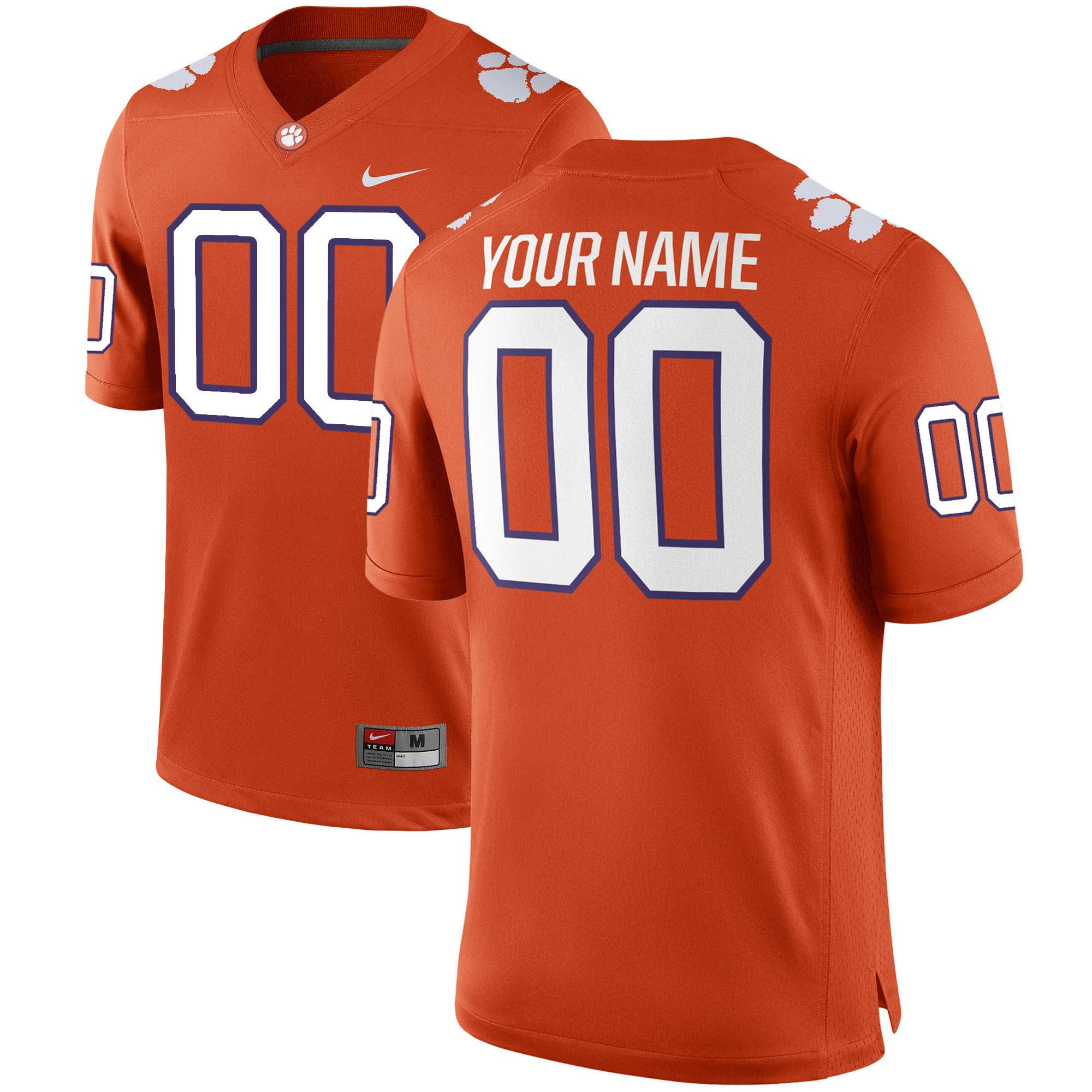 Clemson Tigers Football Custom Game Jersey - Orange Custom Jerseys Ncaa
