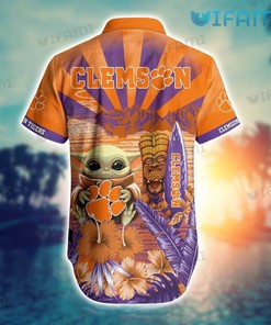 Clemson Tigers Hawaiian Shirt Baby Yoda Clemson Gift