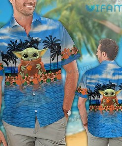 Clemson Tigers Hawaiian Shirt Baby Yoda Hug Ball Clemson Gift