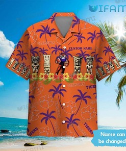 Clemson Tigers Hawaiian Shirt Custom Name Clemson Gift