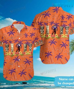 Clemson Tigers Hawaiian Shirt Custom Name Clemson Gift
