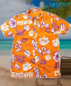 Clemson Tigers Hawaiian Shirt Floral Clemson Gift