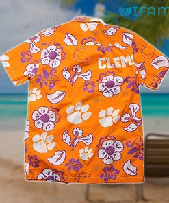 Clemson Tigers Hawaiian Shirt Floral Clemson Gift
