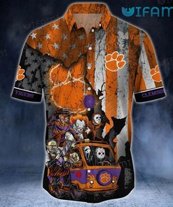 Clemson Tigers Hawaiian Shirt Horror Movie Clemson Gift