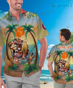 Clemson Tigers Hawaiian Shirt Mascot Custom Name Clemson Gift