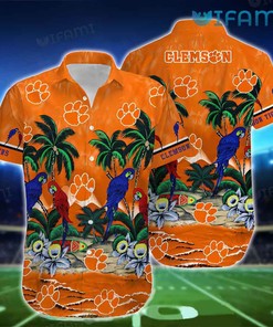 Clemson Tigers Hawaiian Shirt Parrots Clemson Gift