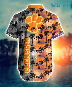 Clemson Tigers Hawaiian Shirt Retro Tropical Clemson Gift